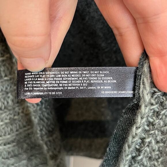 SATURDAY SUNDAY Sz S Anthropologie Cascado Draped Open Cardigan Sweater Green - Picture 5 of 6